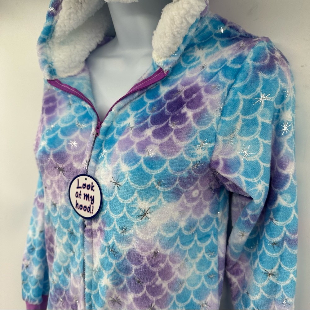 Sleep On It Kids Big Girl Mermaid Onesie Size Large 14 / 16 New with Tags - Picture 7 of 11